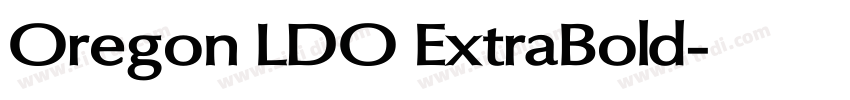 Oregon LDO ExtraBold字体转换